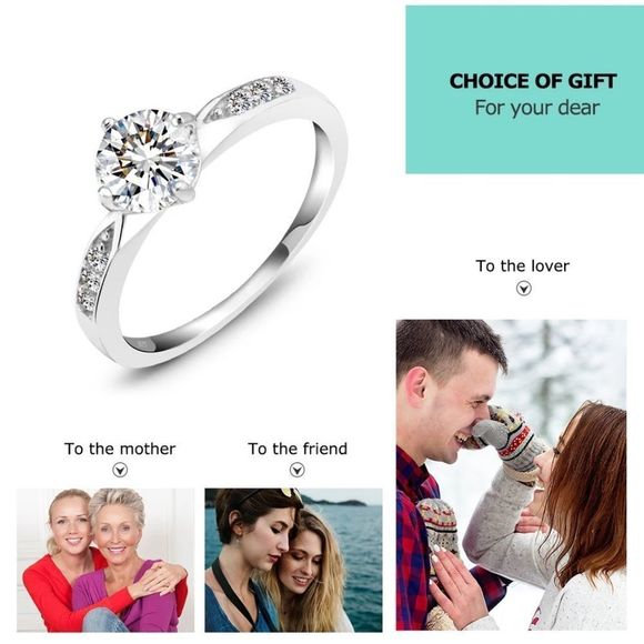 925 Sterling Silver Ring with Cubic Zirconia Class - Picture 2 of 4